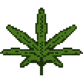 a pixel weed leaf